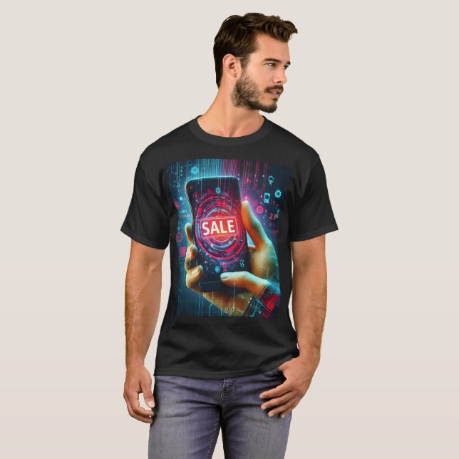 ein Telefon mit Wortverkauf T-Shirt (Vorne ganz)