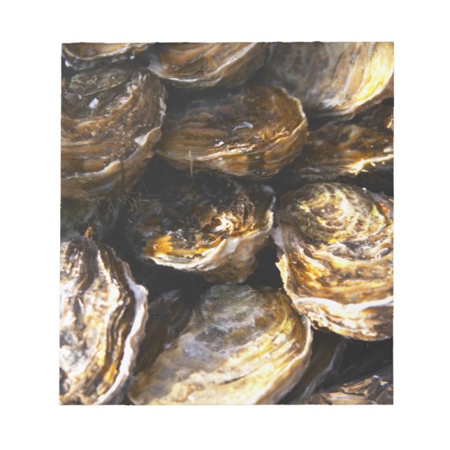 Ein Teller Austern. Notizblock (Vorderseite)