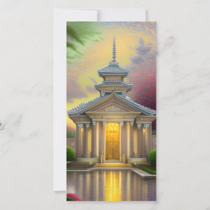 Ein Tempel ist ein Ort der Anbetung und spirituell Dankeskarte