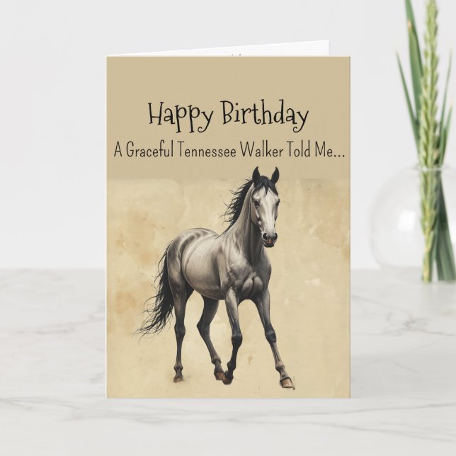 Ein Tennessee Wander Pferdecharakter Geburtstag Karte (Vorderseite)