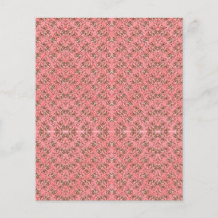 Ein Teppich mit einem roten und rosa Motiv verfügt Flyer