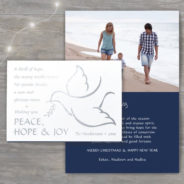 Ein Thrill Holiday Dove 1 Foto Peace & Joy Folienkarte (Von Creator hochgeladen)