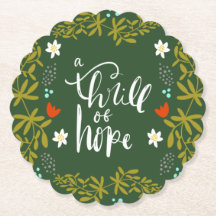 Ein Thrill oh Hope Weihnachts-Untersetzer