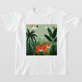Ein Tiger in einem tropischen Wald T-Shirt