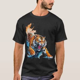 Ein Tiger in Flammen T-Shirt