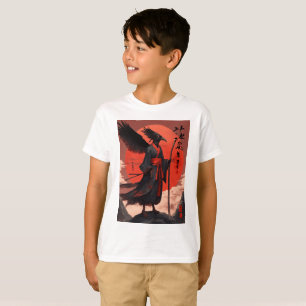 Ein Tigu mit knallrotem Körper T-Shirt
