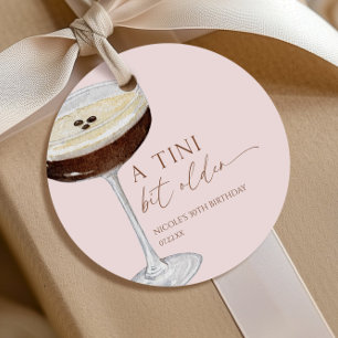 Ein Tini älterer Espresso-Martini-Junggesellinnena Geschenkanhänger