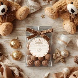 Ein Tini auf dem Weg Espresso Martini Babydusche Runder Aufkleber