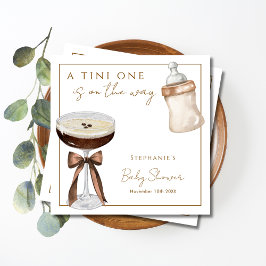 Ein Tini auf dem Weg Espresso Martini Babydusche Serviette