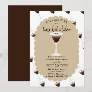 Ein Tini-Bisschen Älter Espresso Martini Geburtsta Einladung