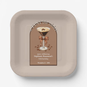 Ein Tini bisschen älter Martini Espresso Braun Bog Pappteller