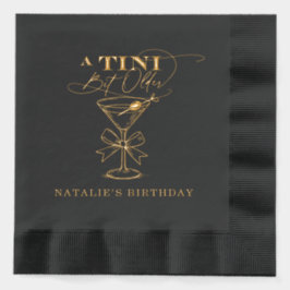 Ein Tini-Bit Ältere Martini-Foil gestempelt Napkin Servietten Mit Folie