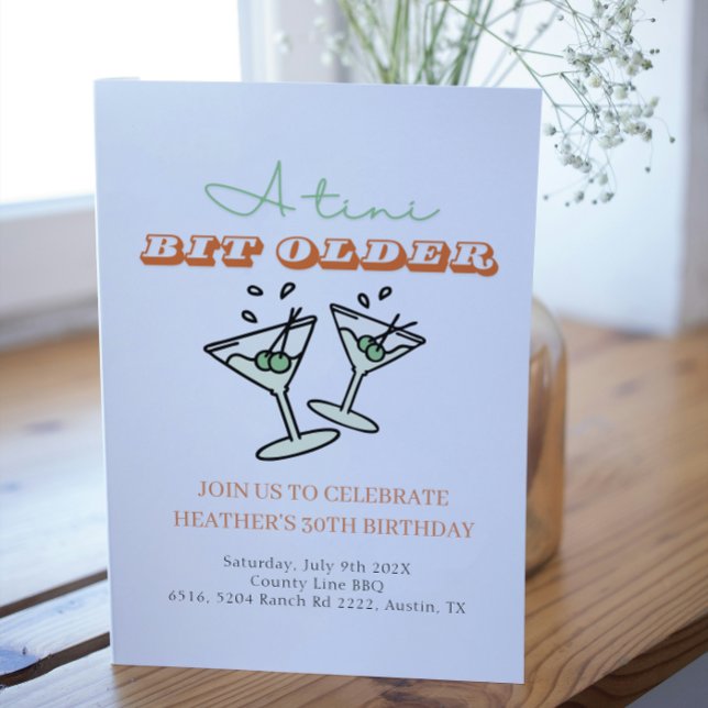 Ein Tini Bit Ältere Martini Olivenbaum Erwachsene  Einladung (Von Creator hochgeladen)