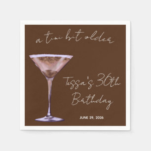 Ein Tini-Bit ältere Schokolade Martini Themed Part Serviette