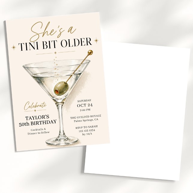 Ein Tini-Bit älterer Martini-Geburtstag Einladung (Von Creator hochgeladen)