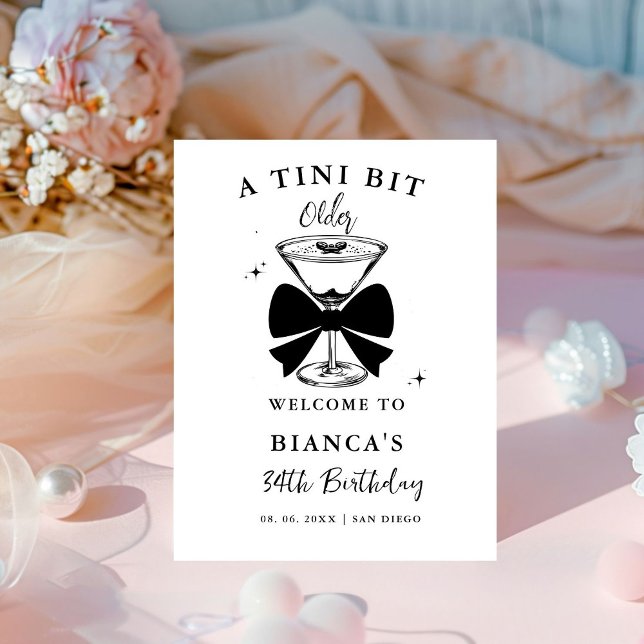 Ein tini Bit Older Martini Geburtstag Begrüßungsze Sockelschild (Von Creator hochgeladen)