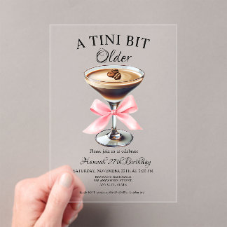 Ein Tini Bit Older Martini Geburtstag Einladung