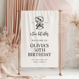 Ein Tini Bit Older Martini Geburtstags Begrüßungsb Banner