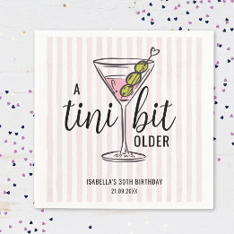 Ein Tini etwas älter Pink Martini betrachtete Gebu Serviette