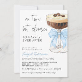 Ein Tini etwas Naher Bow Espresso Martini Bridal Einladung