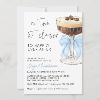 Ein Tini etwas Naher Bow Espresso Martini Bridal Einladung