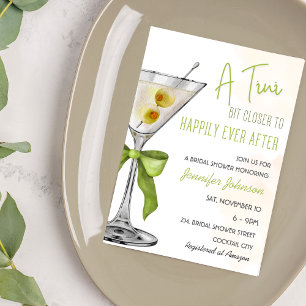 Ein Tini etwas Näheres Cocktail-Brautparty Einladung