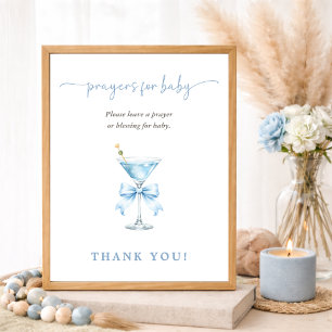 Ein Tini One Chic Bow Baby Shower Gebete für Baby Poster