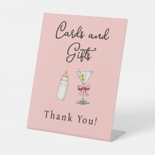 Ein Tini One Pink Karten & Geschenke Martini Baby  Sockelschild