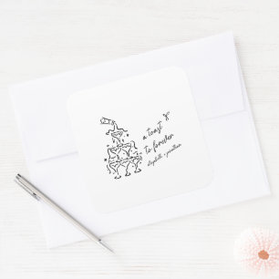 Ein Toast auf die ewige Hochzeit Quadratischer Aufkleber