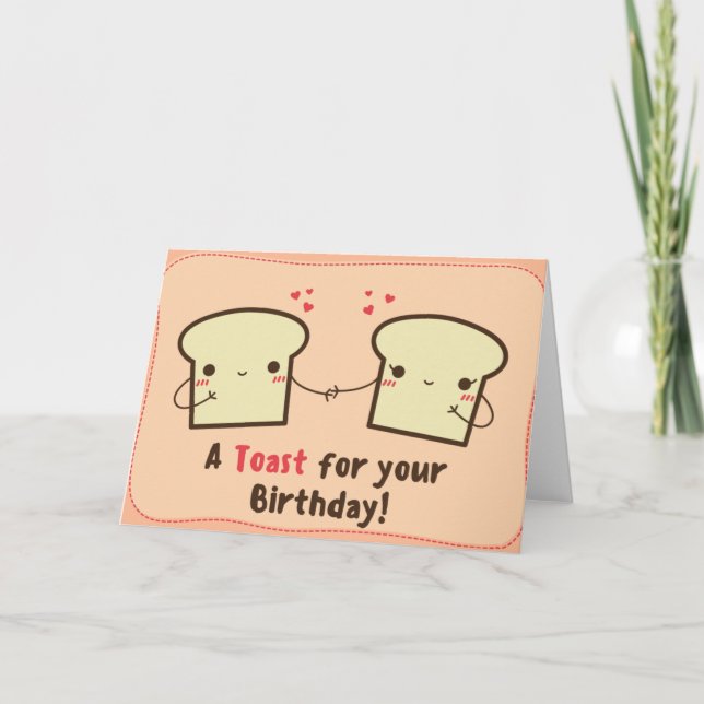 Ein Toast für Ihren Geburtstag Karte (Vorderseite)