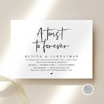 Ein Toast für immer, ein Brunch-Party für Hochzeit Einladung<br><div class="desc">Mit unserer modernen, hochklassigen Design Hochzeitsfeier Einladungskarte geben Sie Ihr Glück immer wieder im Stil (Toast To Forever) bekannt. Unsere "Happily Ever After Brunch Party Celebration Invitation card" ist ideal für Paare, die sich entschieden haben, ein Party zur Feier ihrer Gewerkschaft zu feiern, zu erfreuen und wollen. Mit seinem ausgeklügelten...</div>