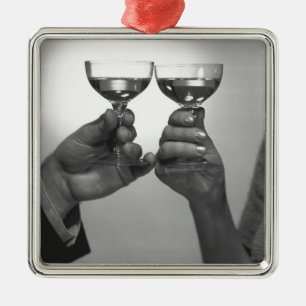 Ein Toast Silbernes Ornament