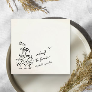 Ein Toast zu einer Hochzeit in Neapel Serviette