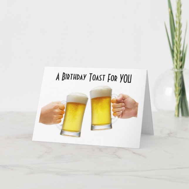 EIN TOAST ZU IHREM "40." FÜR SIE KOMMT NUR EINMAL KARTE (Vorderseite)