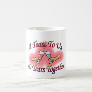 Ein Toast zu uns Kaffeetasse