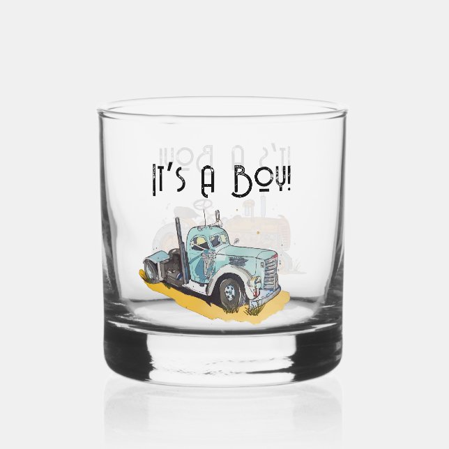 Ein Toast zu unserem kleinen Fahrer Whiskyglas (Rückseite)