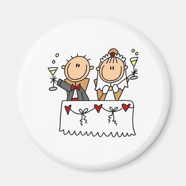 Ein Toast zum Braut- und Bauernmagnet Magnet (Vorne)