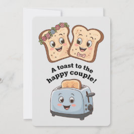 Ein Toast zum glücklichen Paar lustige Hochzeit Einladung