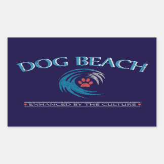 Ein toller Aufkleber für Hunde- und Strandliebhabe