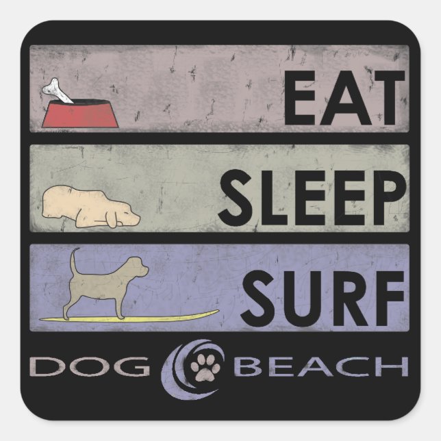 Ein toller Aufkleber für Hunde- und Strandliebhabe (Vorderseite)