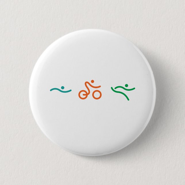 Ein tolles Triathlon-Geschenk für Ihren Freund ode Button (Vorderseite)