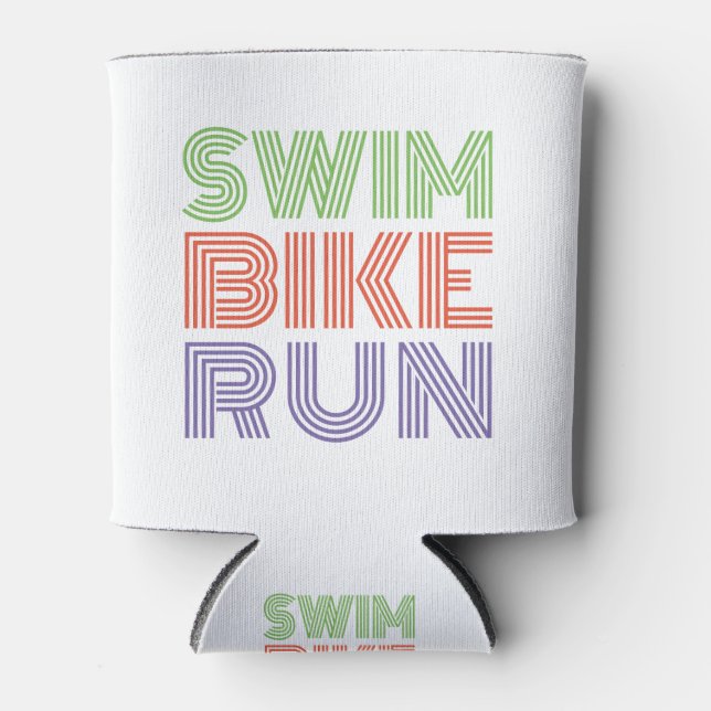 Ein tolles Triathlon-Geschenk für Ihren Freund ode Dosenkühler (Vorderseite)