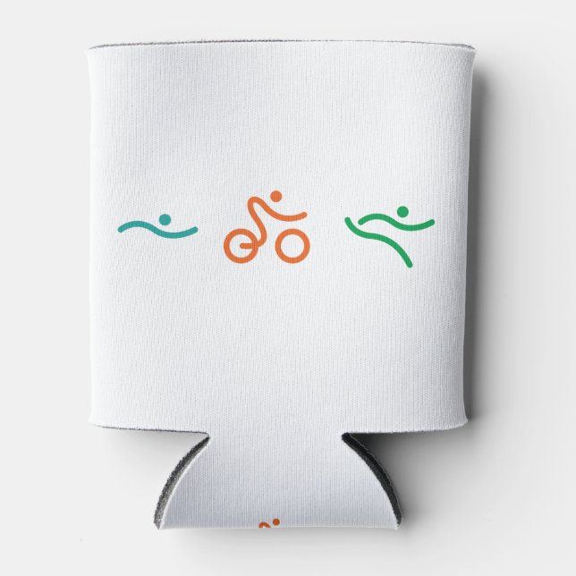 Ein tolles Triathlon-Geschenk für Ihren Freund ode Dosenkühler (Vorderseite)