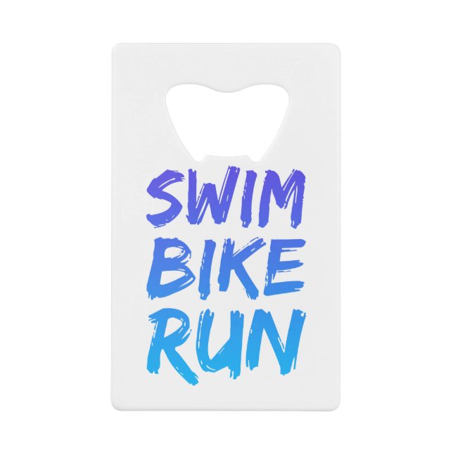 Ein tolles Triathlon-Geschenk für Ihren Freund ode Geldbeutel Flaschenöffner (Vorderseite)