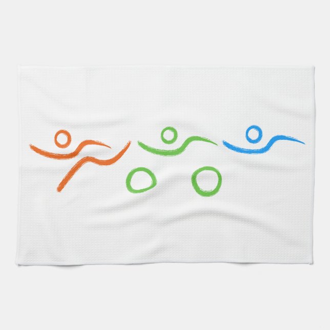Ein tolles Triathlon-Geschenk für Ihren Freund ode Küchentuch (Horizontal)