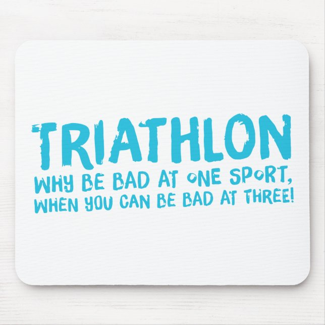 Ein tolles Triathlon-Geschenk für Ihren Freund ode Mousepad (Vorne)