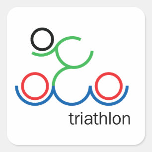 Ein tolles Triathlon-Geschenk für Ihren Freund ode Quadratischer Aufkleber