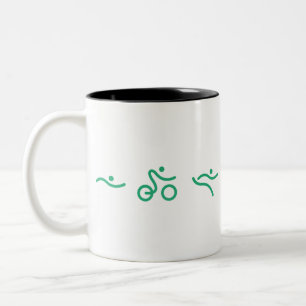 Ein tolles Triathlon-Geschenk für Ihren Freund ode Zweifarbige Tasse