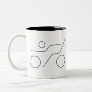 Ein tolles Triathlon-Geschenk für Ihren Freund ode Zweifarbige Tasse