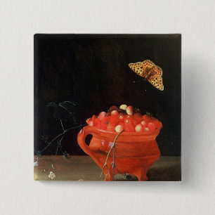 Ein Topf Walderdbeeren Button
